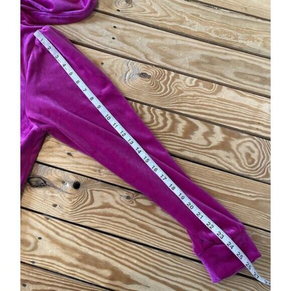 NWT $88 Magaschoni Velvet Sweat Suit Size XL Women’s Fuchsia - Picture 10 of 16